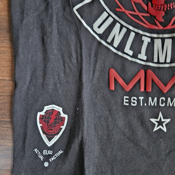 Ecko Unltd. Unlimited MMA T Shirt Mens Small Black Double Sided Grunge - Picture 5 of 7
